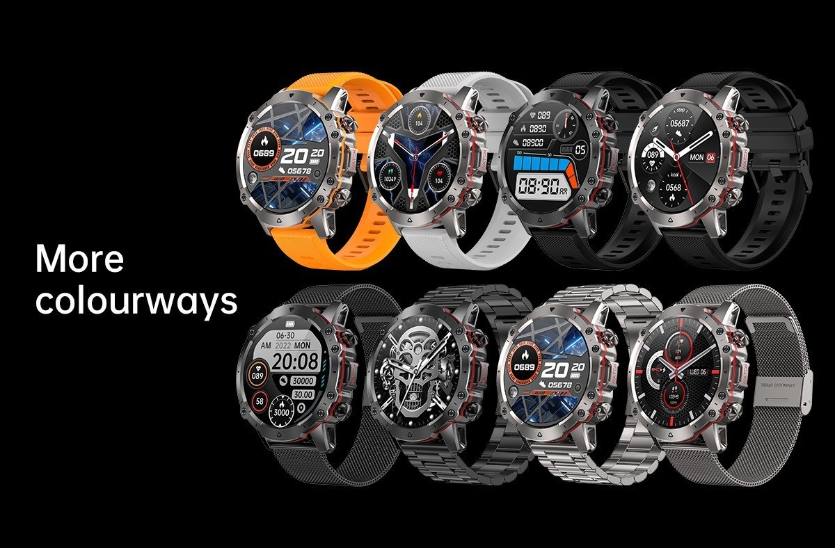 Smartwatch for Men 1.43″ HD Bluetooth Call 110+ Sports 400mAh IP67 Waterproof