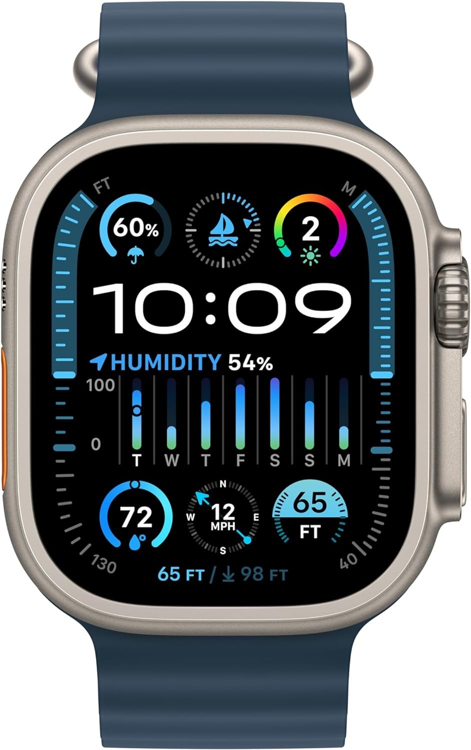 Apple Watch Ultra 2 (GPS + LTE) 49MM Titanium Case Blue Ocean Band