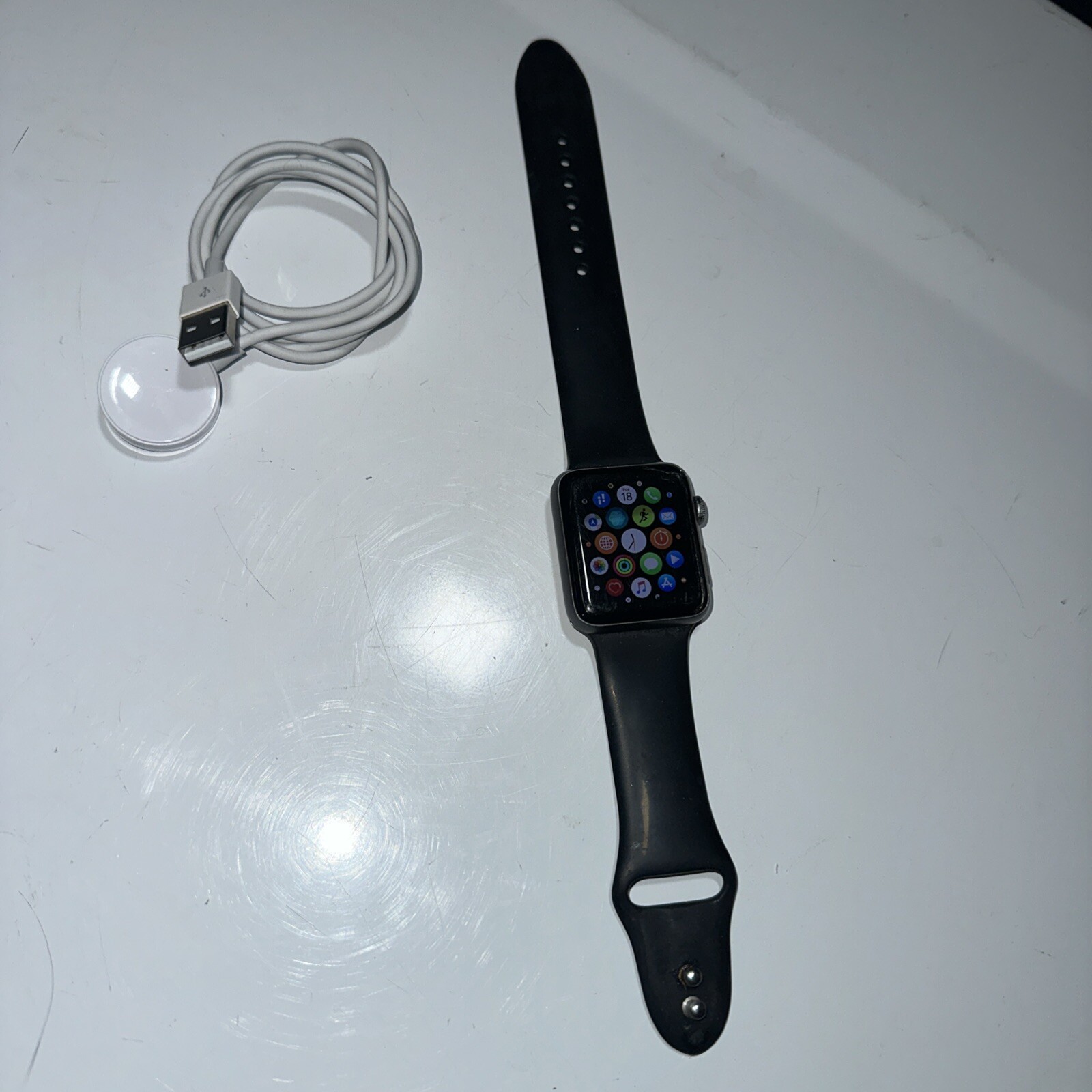 Genuine Apple Watch Series 2 42mm Nike + With Black Sport Band – Smartwatch