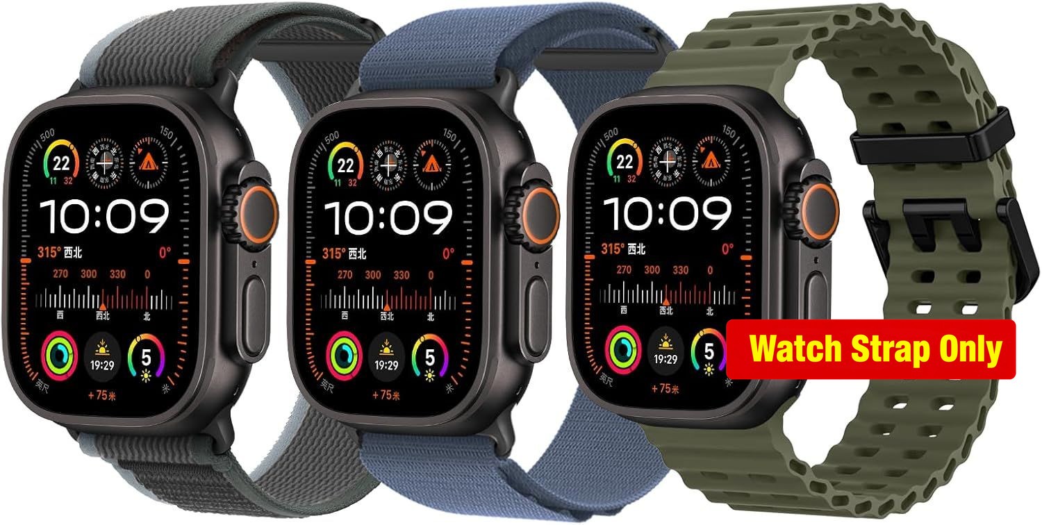 Adjustable Nylon Band with C Hook for Apple Watch Ultra 2 49mm – Compatible Stra