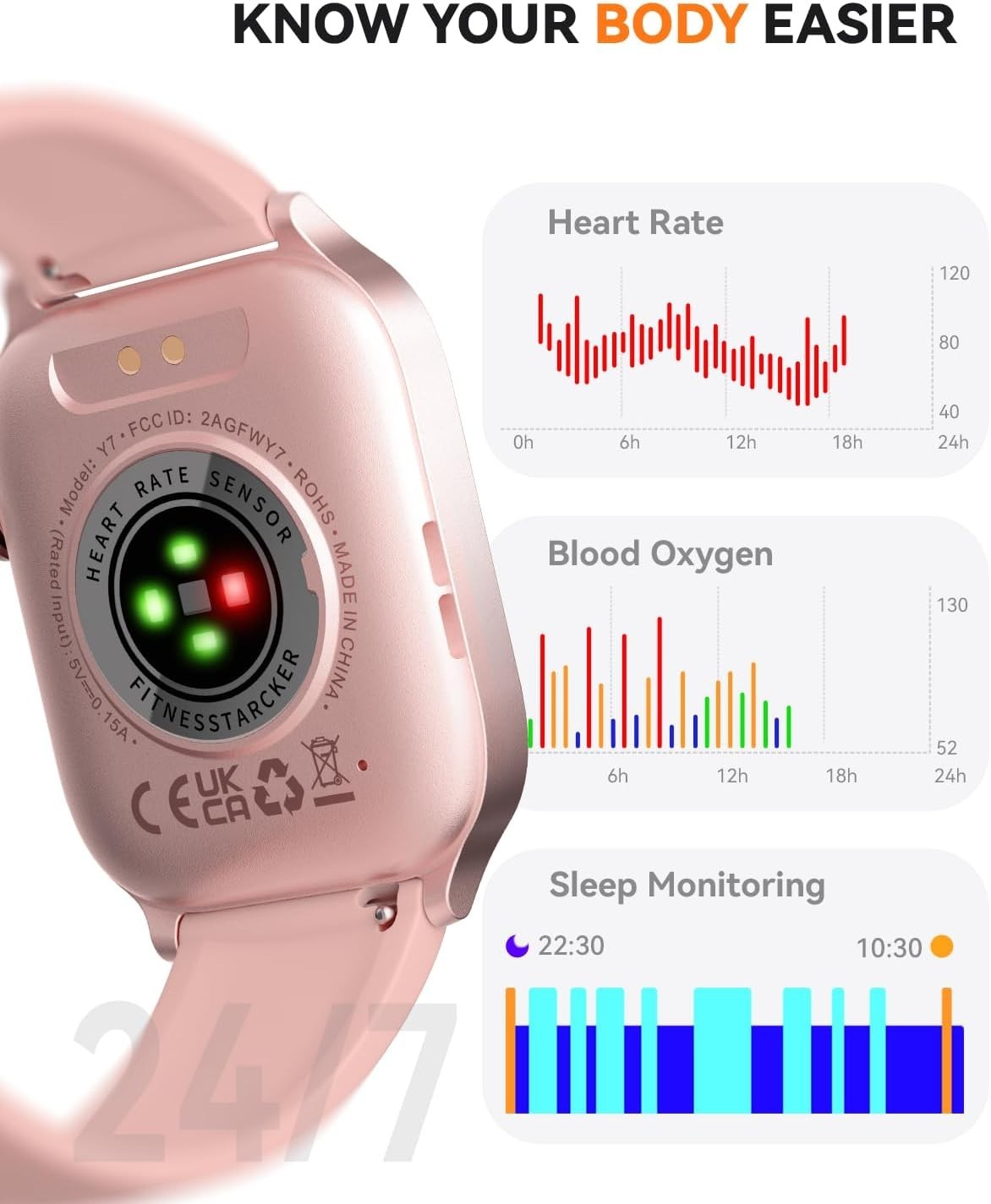Advanced Smartwatch – Waterproof, 1.85″ HD Display, Bluetooth Connectivity