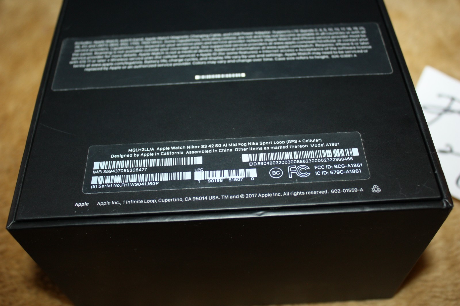 Nike+ Apple Watch Series 3-42mm (GPS + Cellular) LTD ED Mid Fog Sport Loop Mint!
