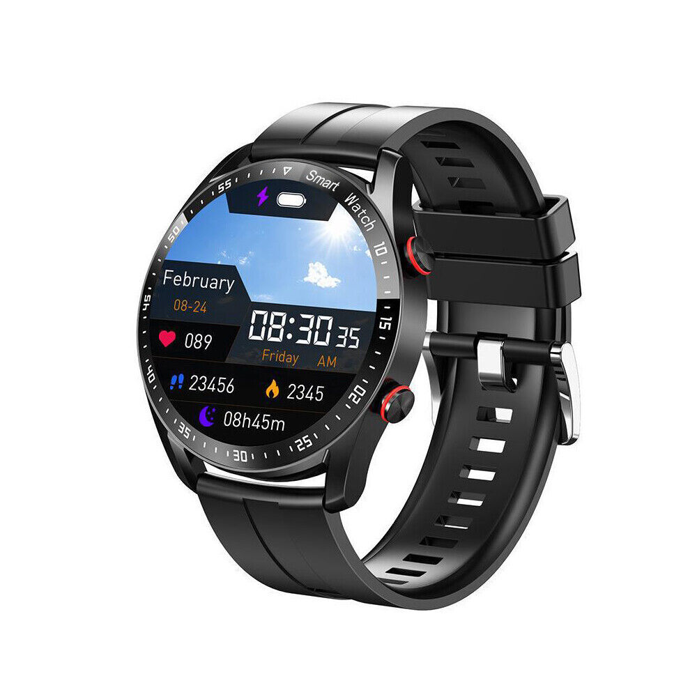 HW20 Smart Watch for Men – Leather Strap Perfect for Daily/Work Use