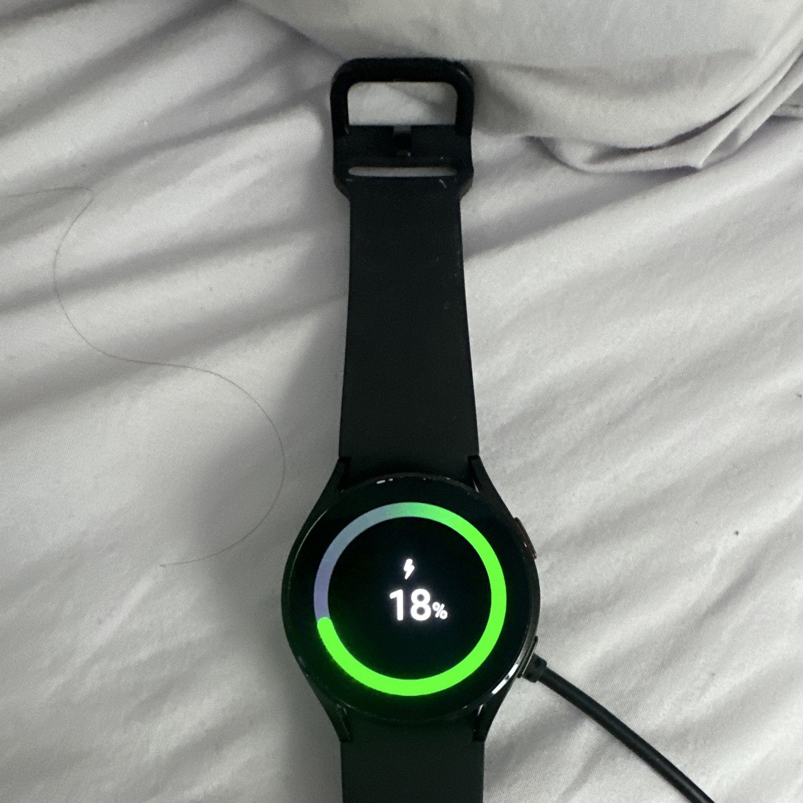 44mm Black Smart Watch GPS Heart Rate Wi-Fi Wear OS Android, Silicone Band