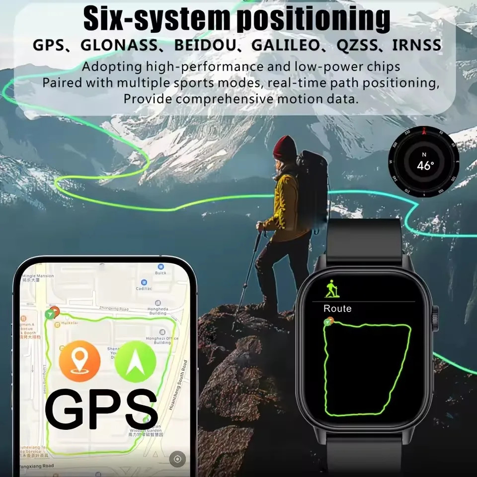2025 New Outdoor Military GPS Smart Watch 2.01-inch AMOLED Screen BT Call 178+ S
