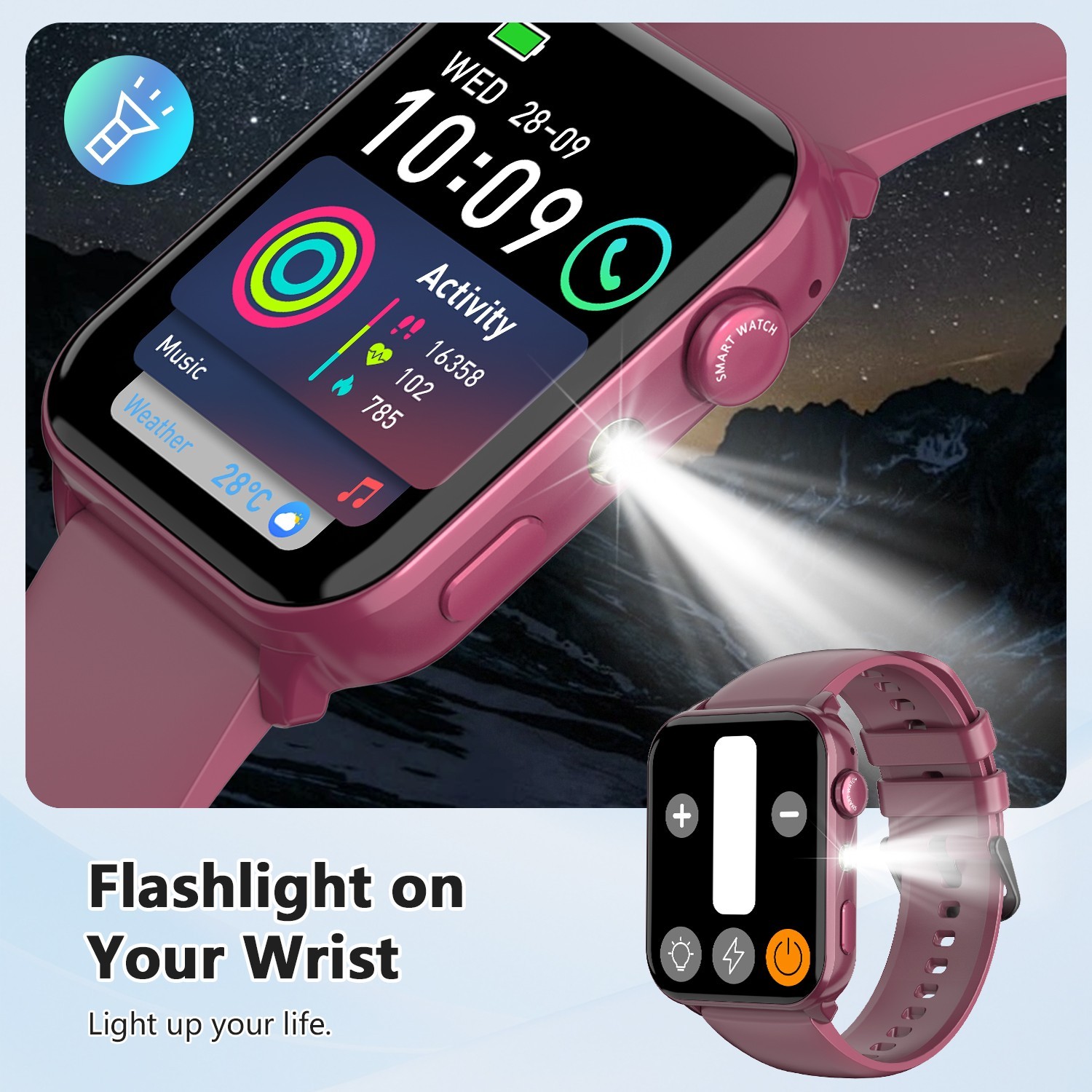 Smart Watch Women Men Fitness Tracker Blood Pressure Heart Rate Sport Watches US