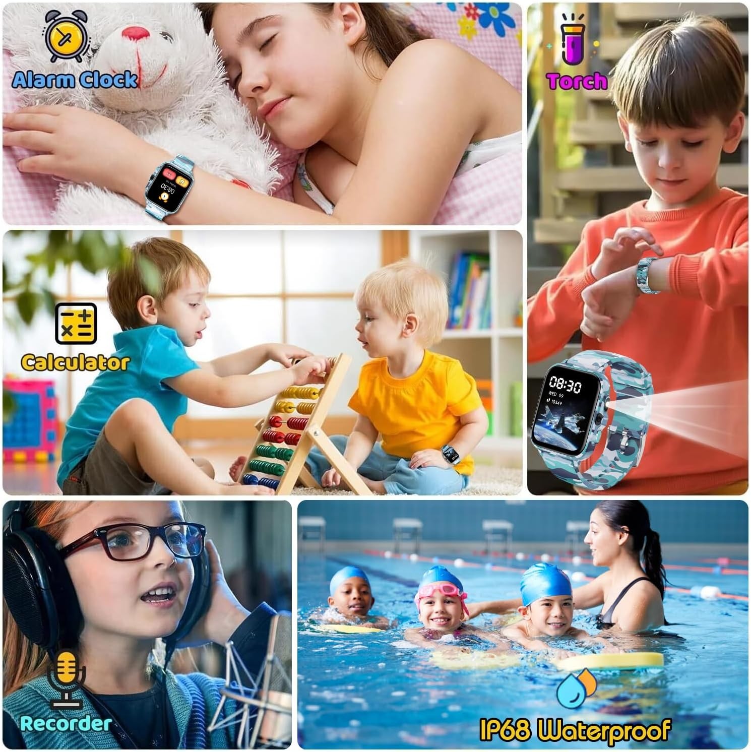 Smart Watch for Kids Boys Age 5-12 Ai Functions Games HD Touch Screen Watches w