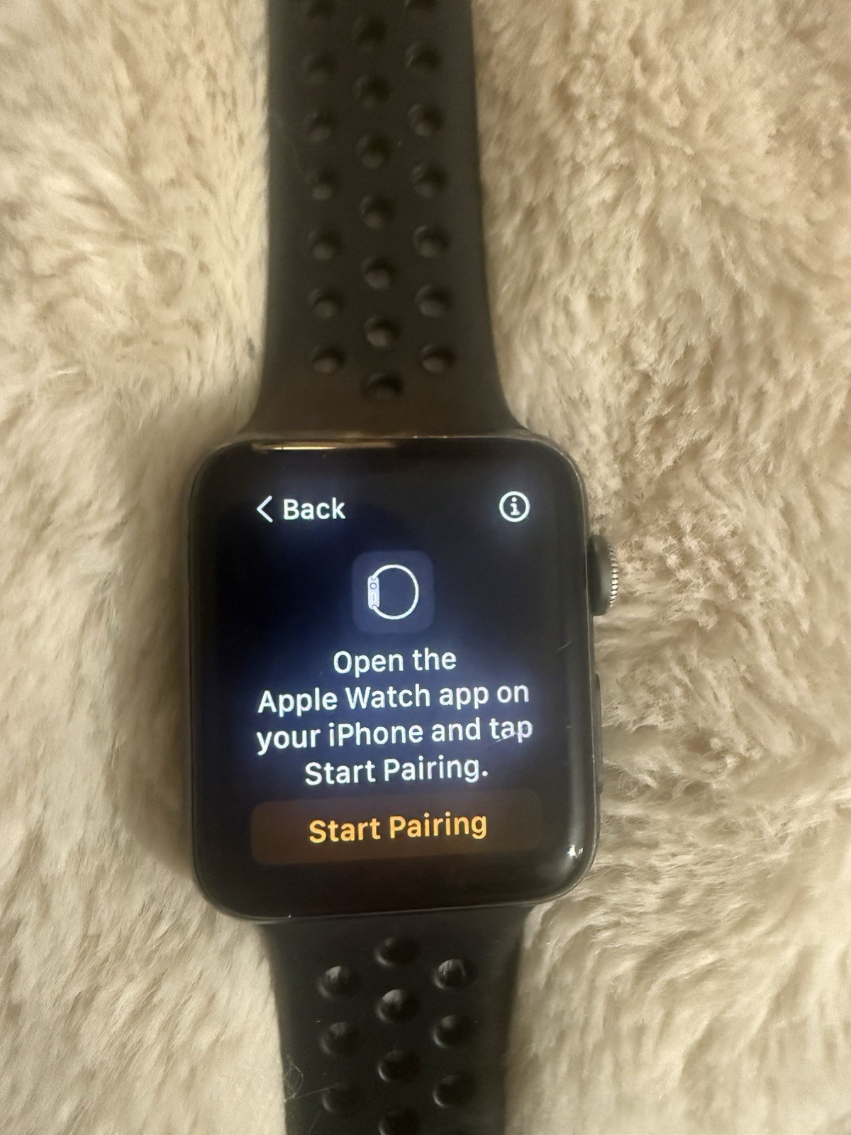 Apple Watch Series 3 42mm GPS + Cellular Aluminum Case Black Sport Band A1861