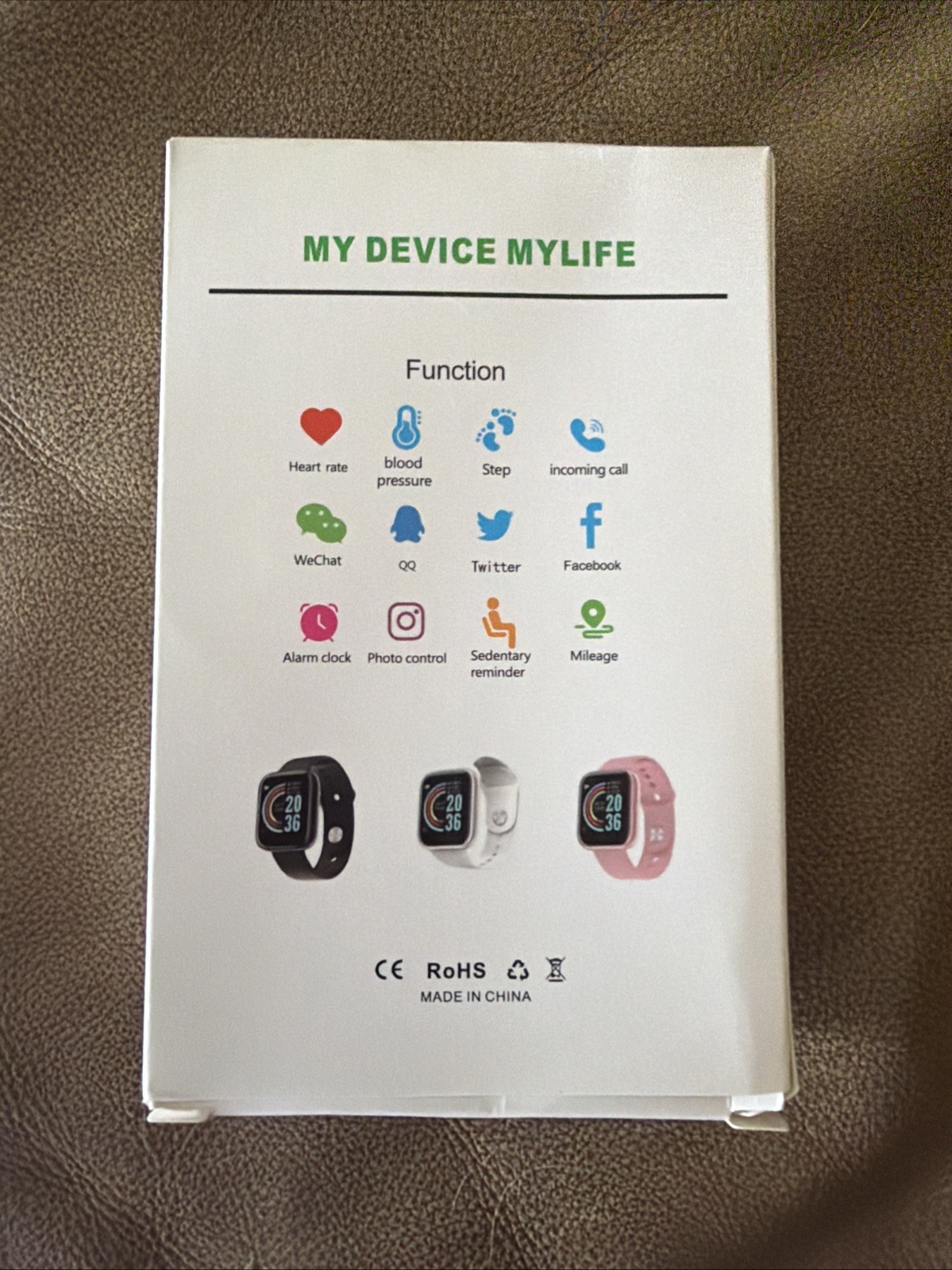 RoHS Brand Smart Watch- Black – (Smart Bracelet) New in Retail Box
