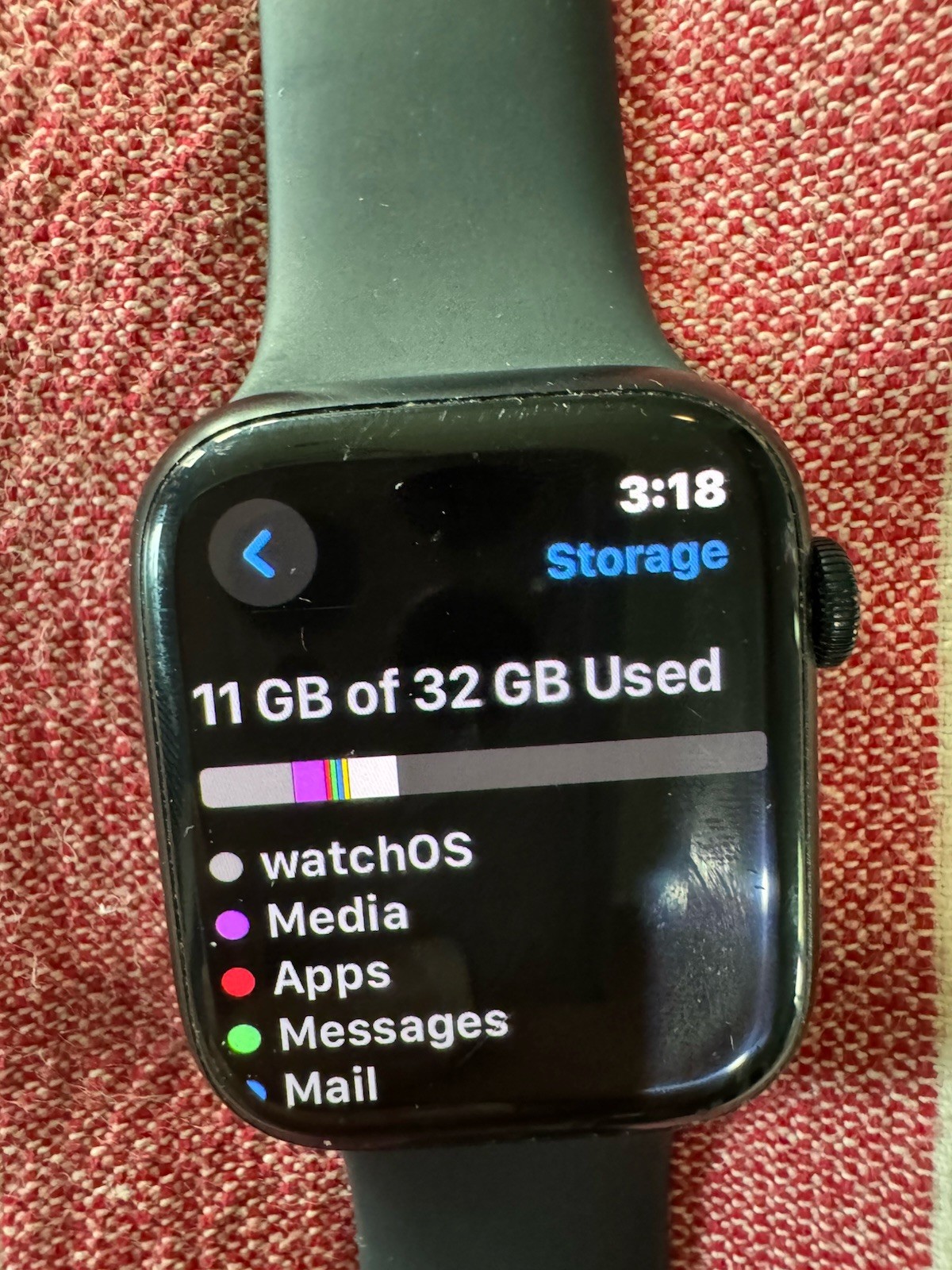 Apple Watch Series 8 45mm Black Case with Black band size Small/Medium 32G