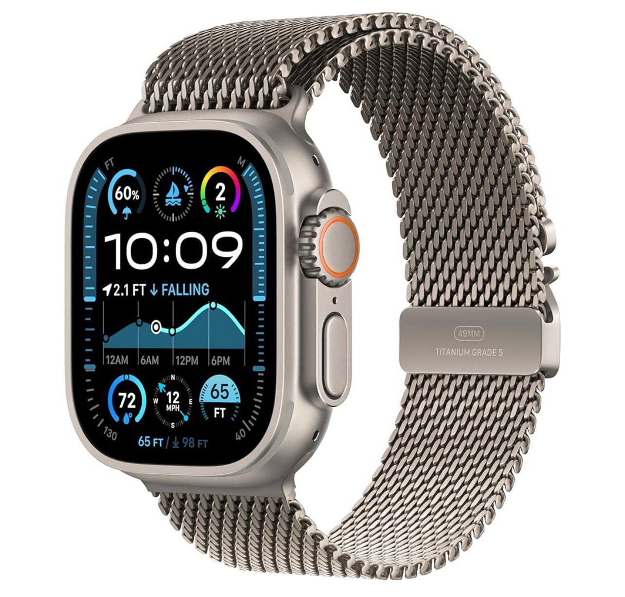 Brand New Sealed Apple Watch Ultra 2 49MM Natural Titanium Milanese Band A2986