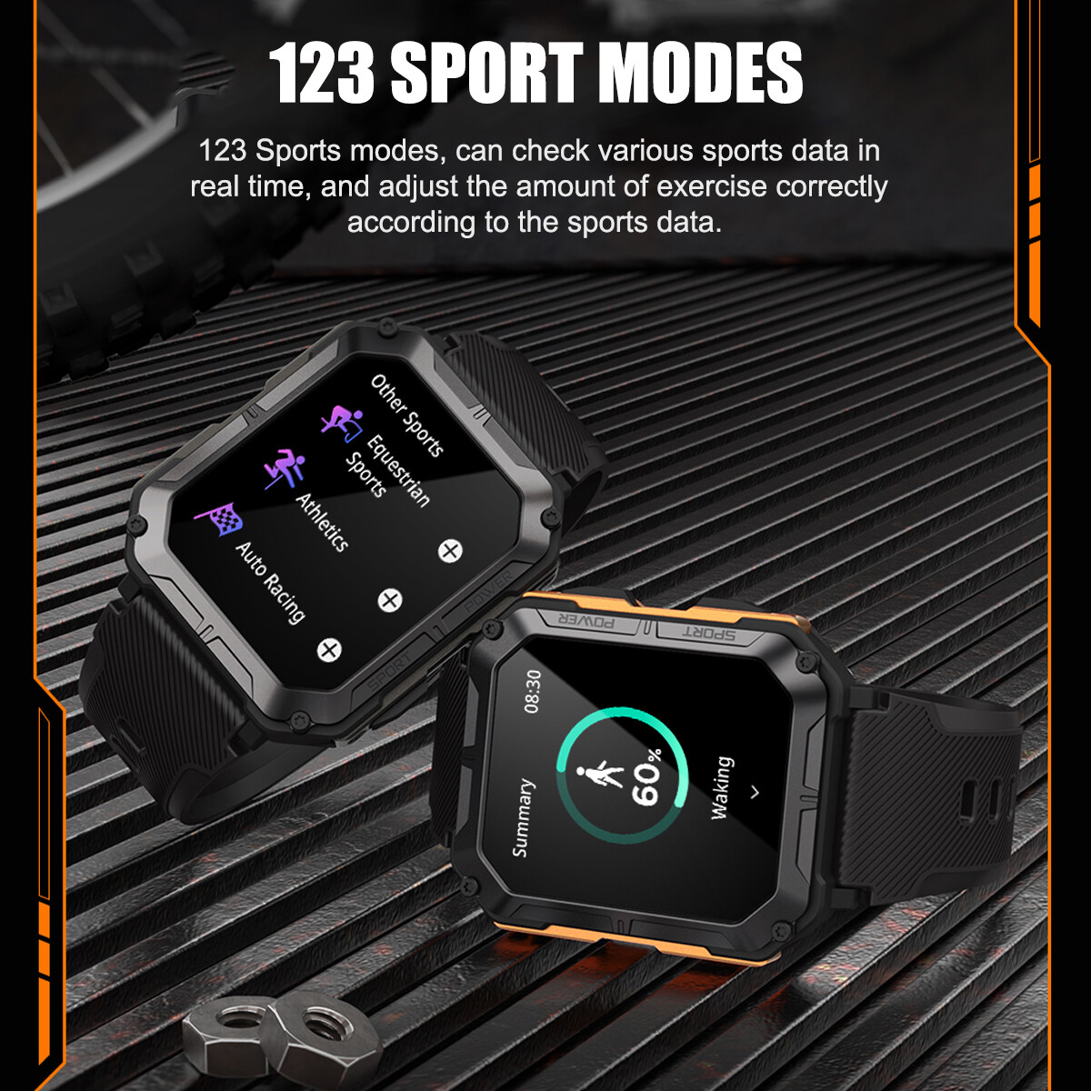 Military Smart Watches Men For Android/iPhone Tactical 5ATM Waterproof Watch US