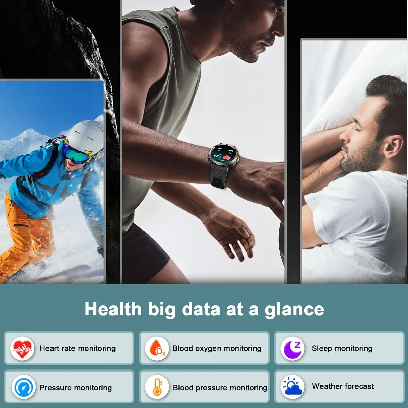 Military Smart Watches for Men (Answer/Make Calls) 2.01” Fitness Smart Watch