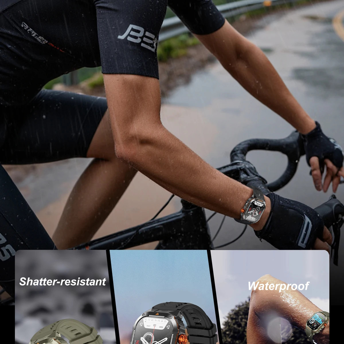 2.01″ Military Smart Watch For Men’s Sport Heart Rate Fitness Tracker Wristwatch