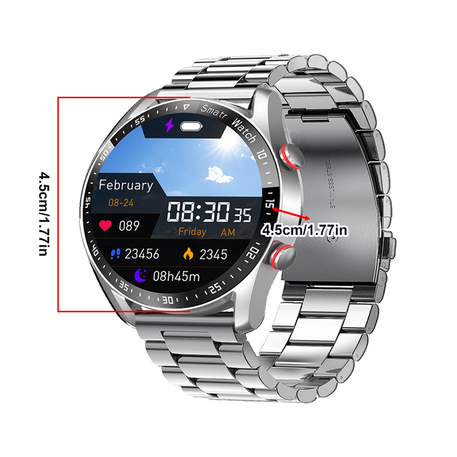 1.52 Inch BT Calling Smart Sport Watch High-Definition Screen For Exercise PYEB