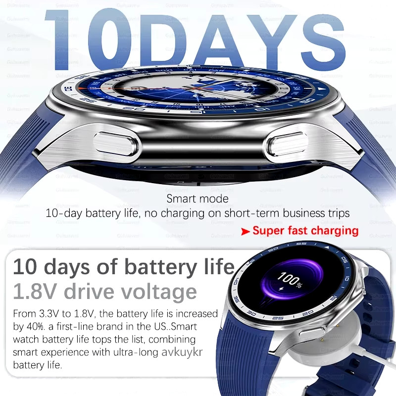 For OPPO Watch X Smart Watch 2024 New 4G Memory Music Video Bluetooth Call Water