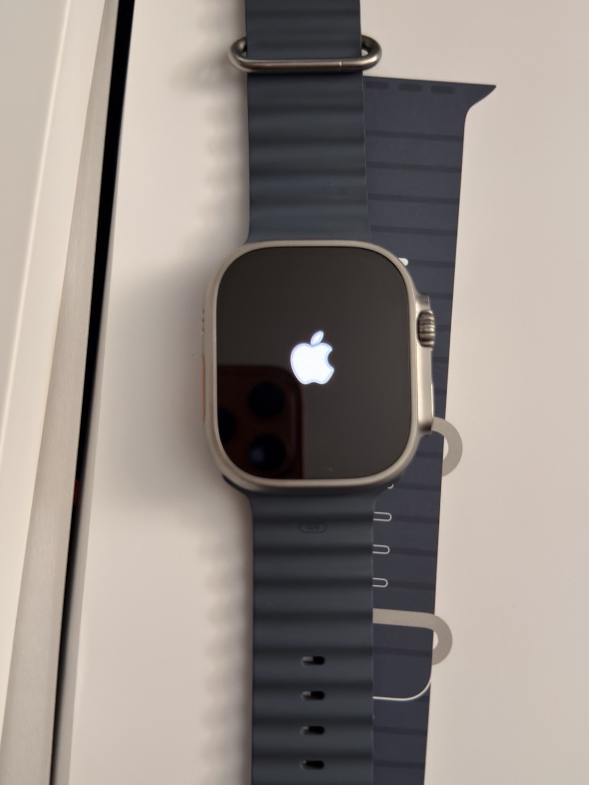 Apple Watch Ultra 3 49mm Natural Titanium Case: Ocean Band