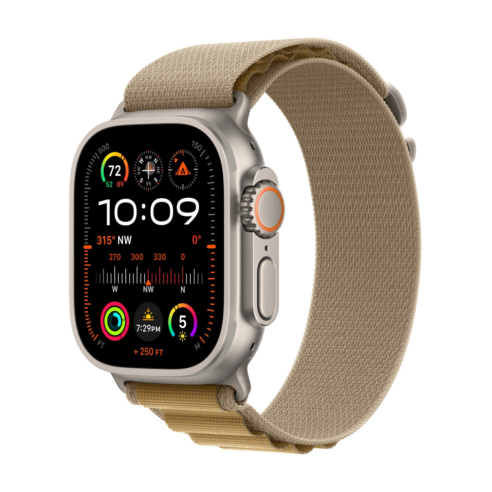 Apple Watch Ultra 2 Titanium 49mm GPS + Cellular Tan Alpine Loop – Large