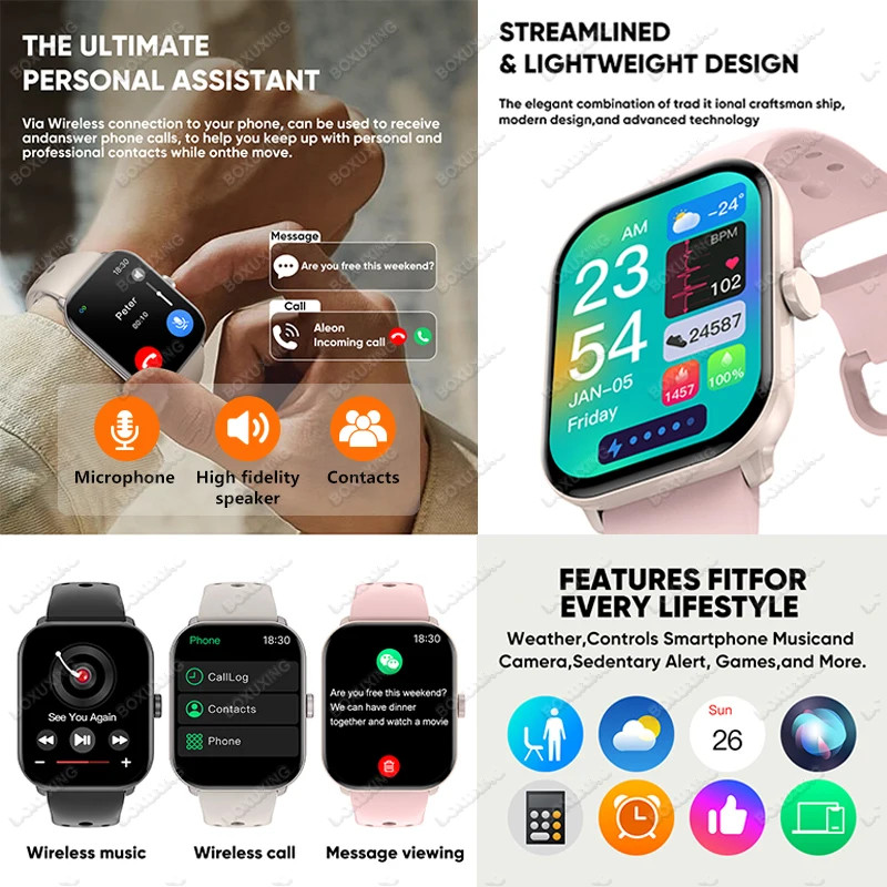 2026GPS Track Smart Watch 2.01-Inch Ultra HD AMOLED Screen IP68 Waterproof Sport