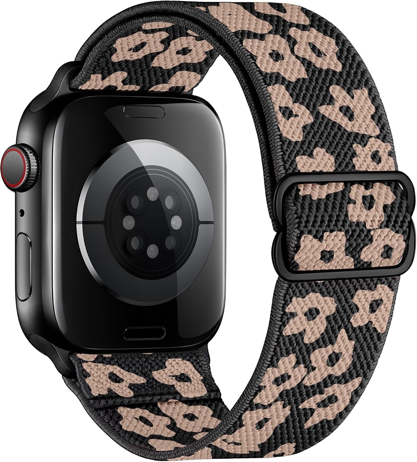 Floral Stretchy Solo Loop Strap Compatible with Apple Watch 38mm 40mm 41mm