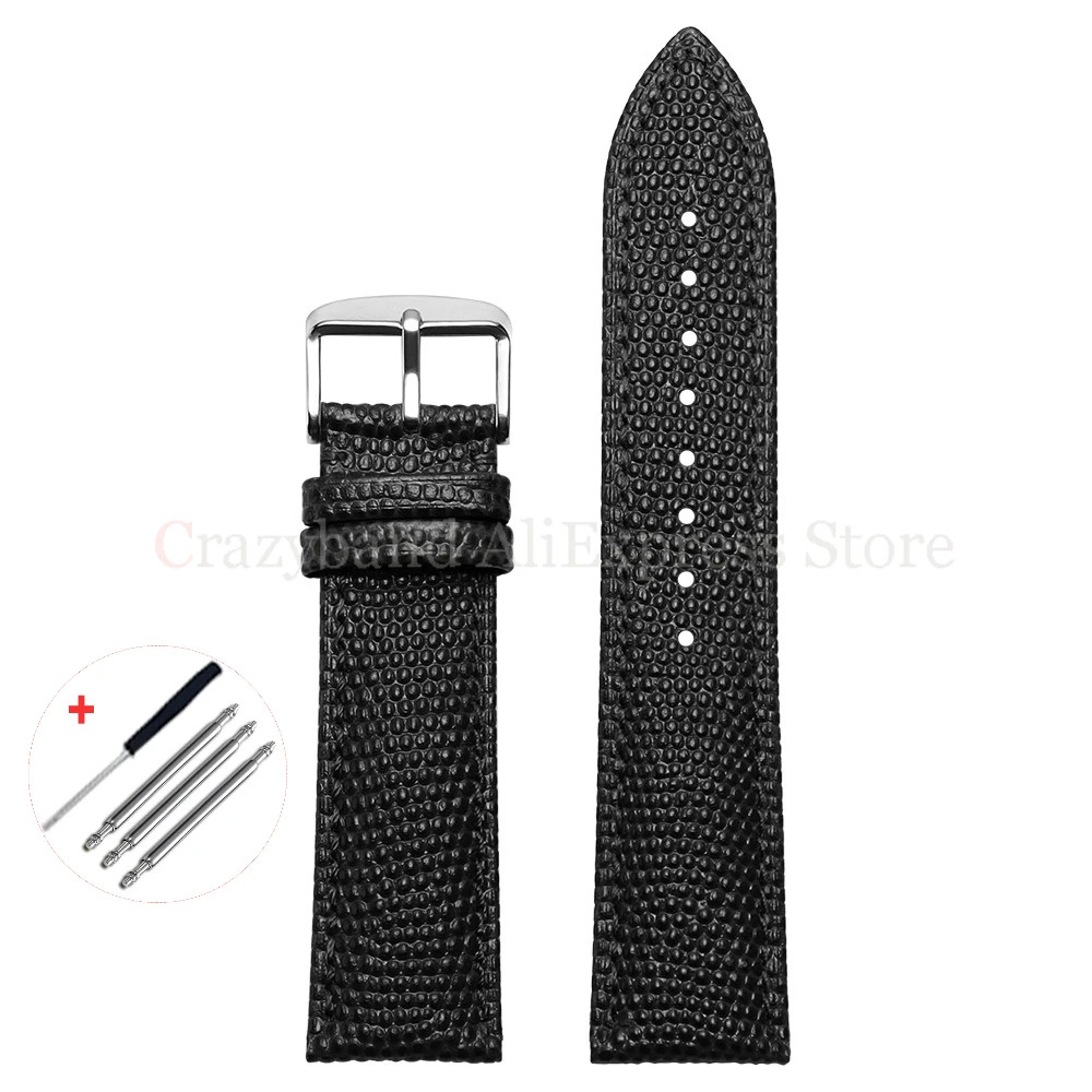 Lizard Texture Leather Watch Strap 14mm 16mm 18mm 19mm 20mm 21mm 22mm Business C