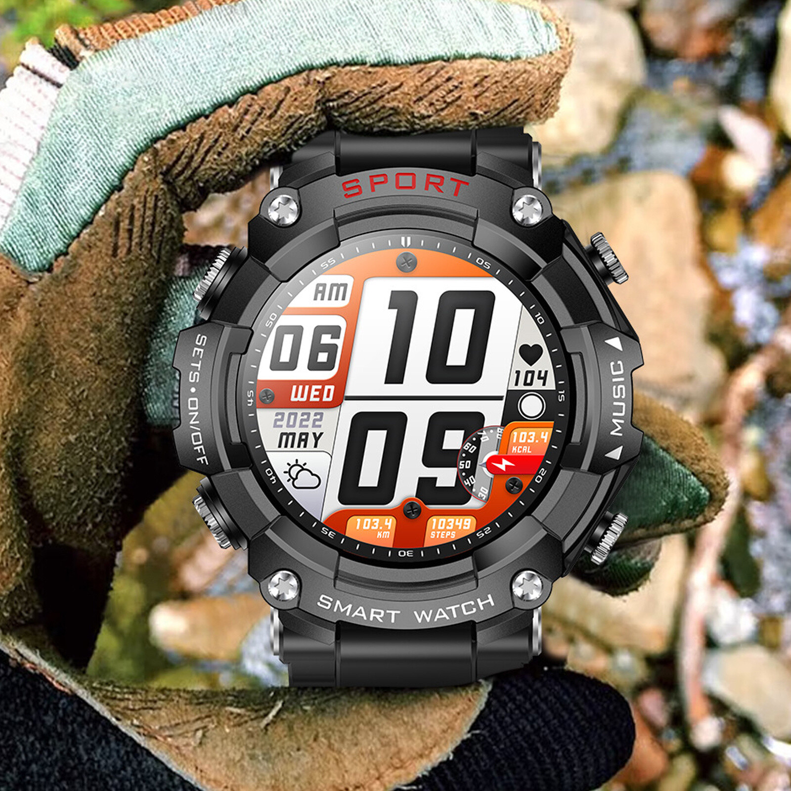 T96 MP3 Exercise Heart Rate Blood Pressure Oximetry Bluetooth Smart Watch
