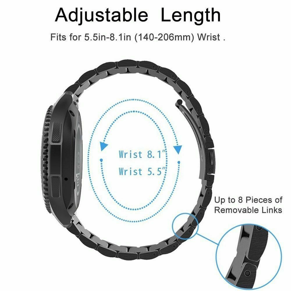 22mm Stainless Steel Strap Band For Samsung Gear S3 Frontier & Classic Watch