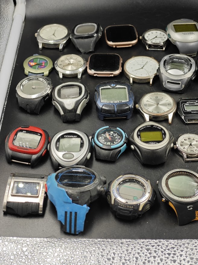Lot of 40 Watch Cases – Mixed Brands, Not Working