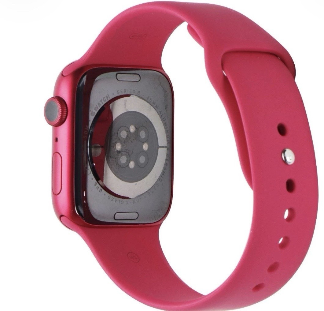 Apple Watch Series 8 45mm GPS+Cellular Red Aluminum Case Red Silicone Band