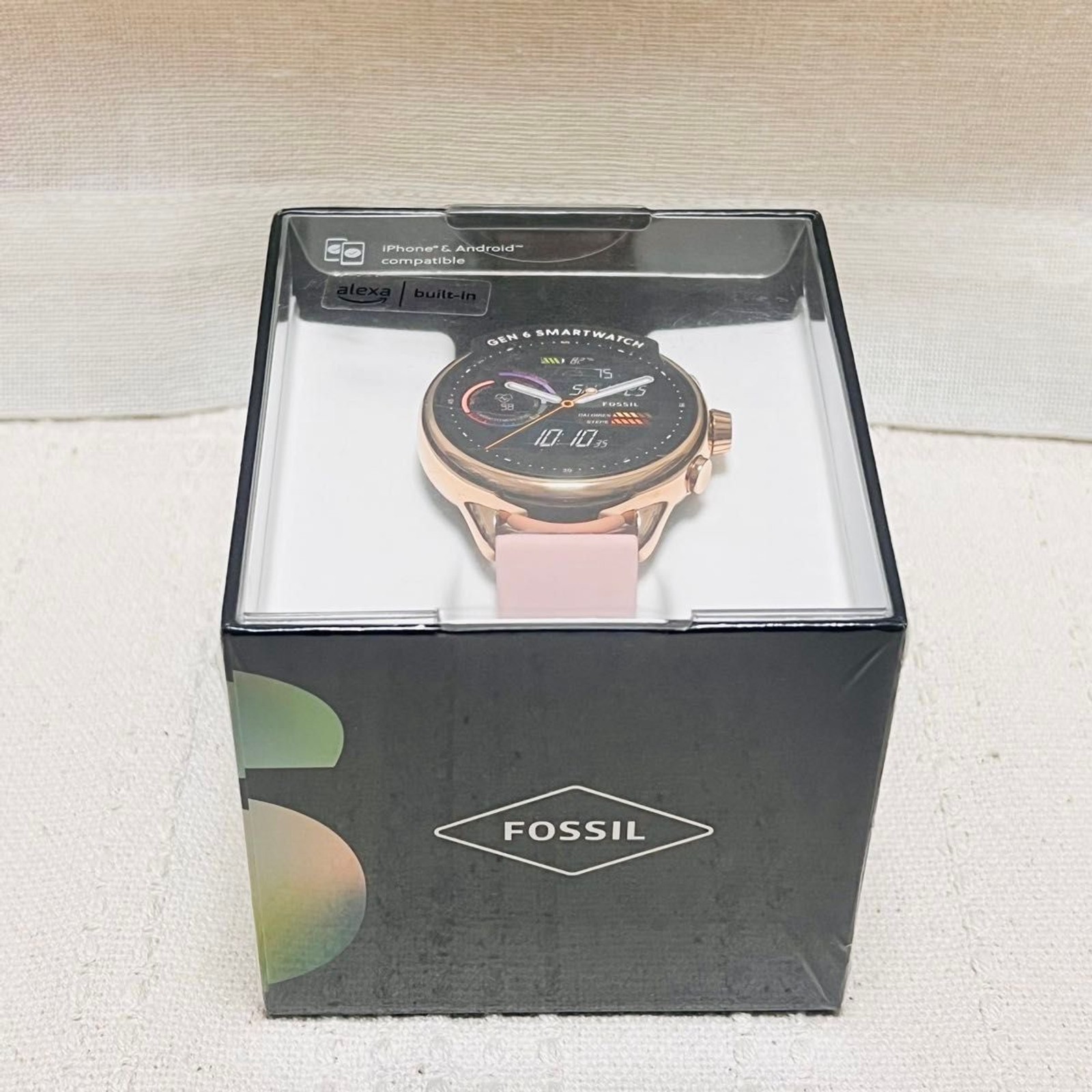 Fossil Gen 6 Wellness Women Smartwatch FTW4071 Gold Pink Silicone GPS Heart Rate