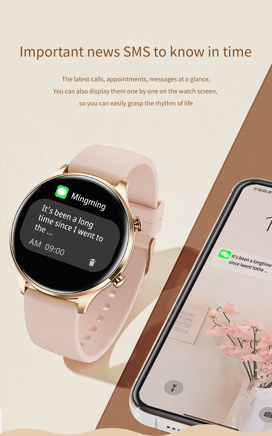 Luxury Smart Watch Women Bluetooth Call Wristwatches Sports Bracelet for Phones