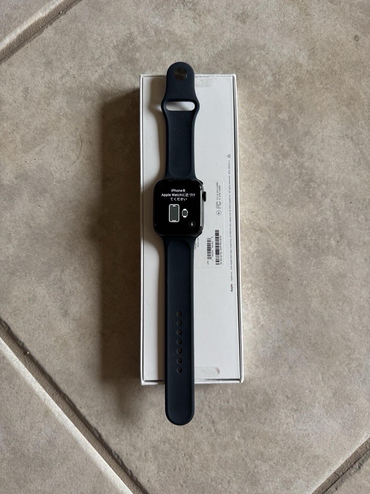 Apple Watch Series 5 44mm Black Aluminum Case with Black Sport Band GPS