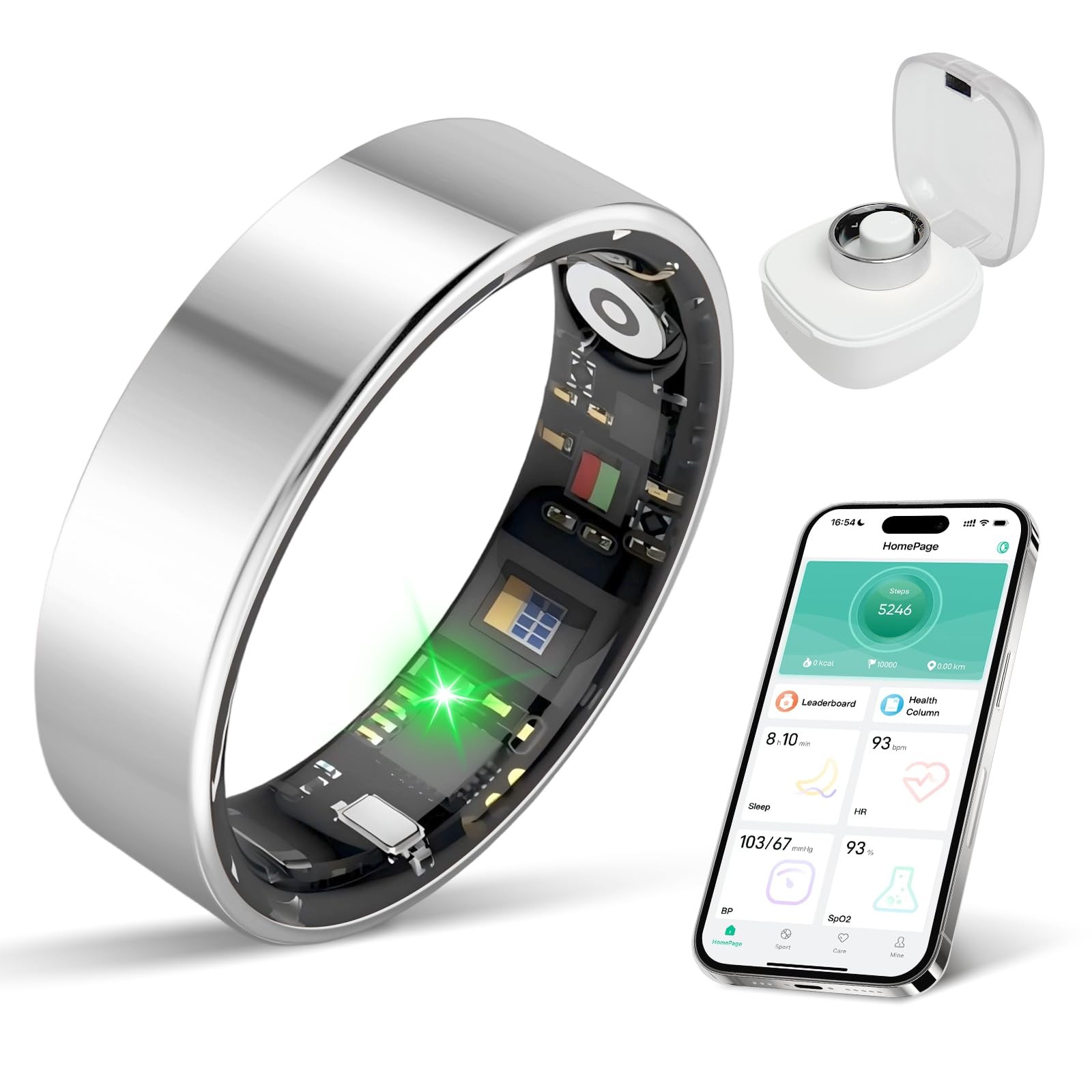 New Ring Tracker for & Men, Sleep Exercise Monitoring, Daily Tracking, iOS/An…