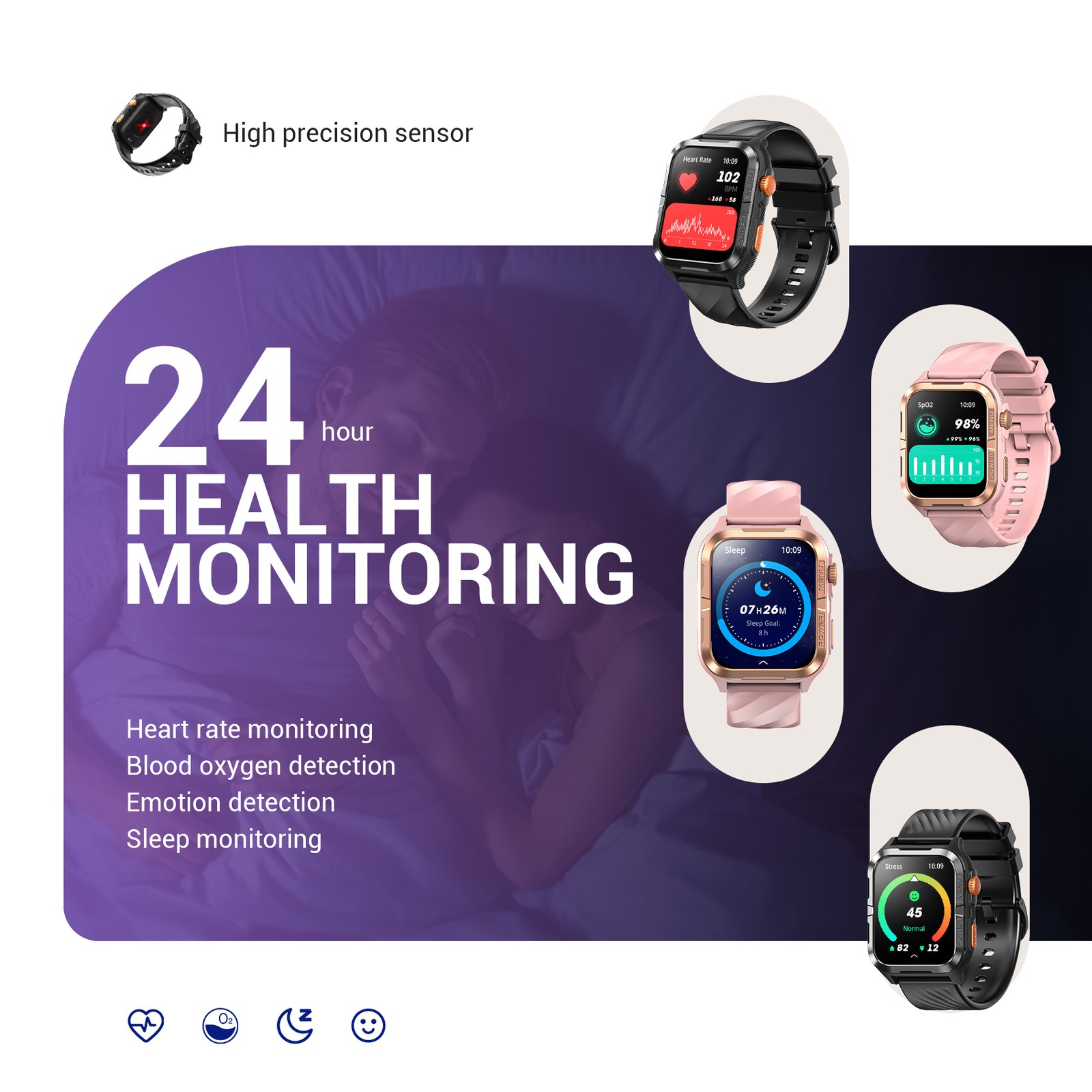 DA GPT AI Assistant Smart Watch Women with Built-in GPS Flight Fitness Tracker