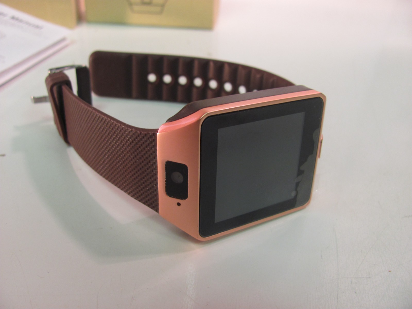 Rose Gold Silver Smart Watch Fitness Tracker for Samsung Galaxy Phones