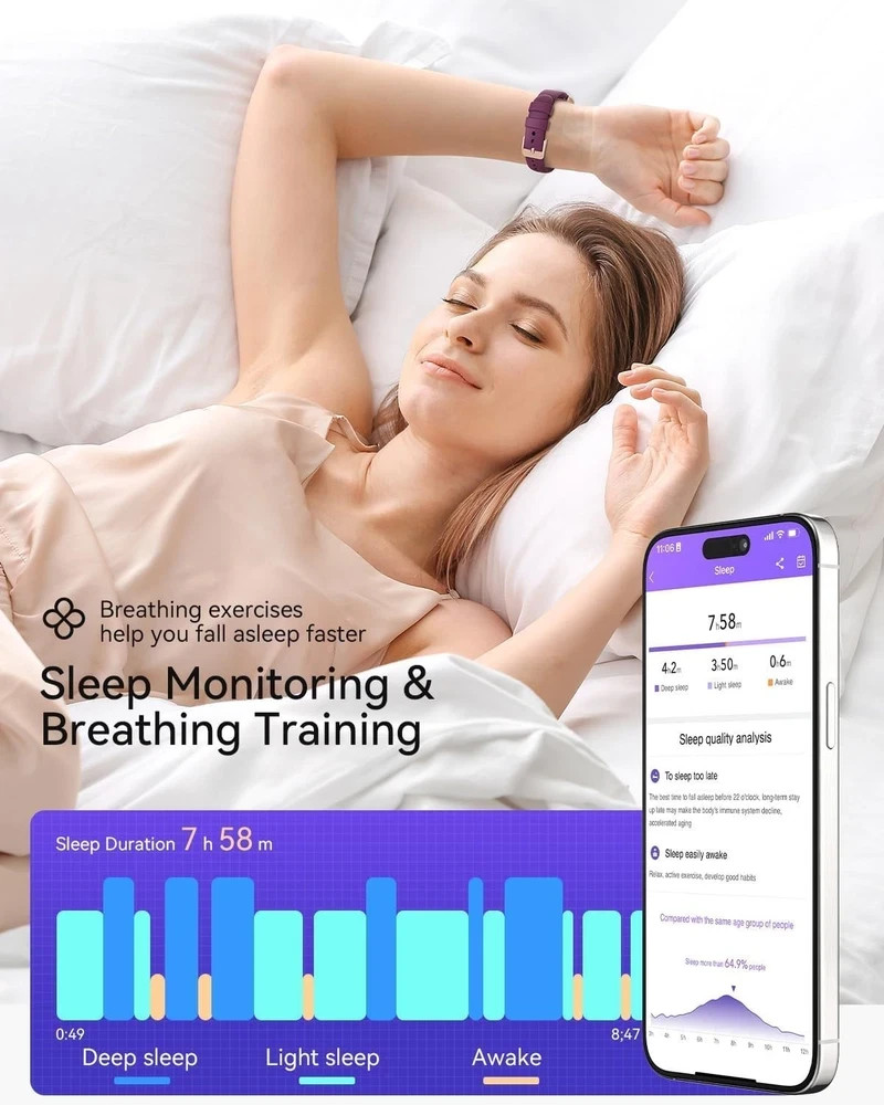 Best Fitness Tracker Watch with Notifications & Long Battery Life for Women/Men
