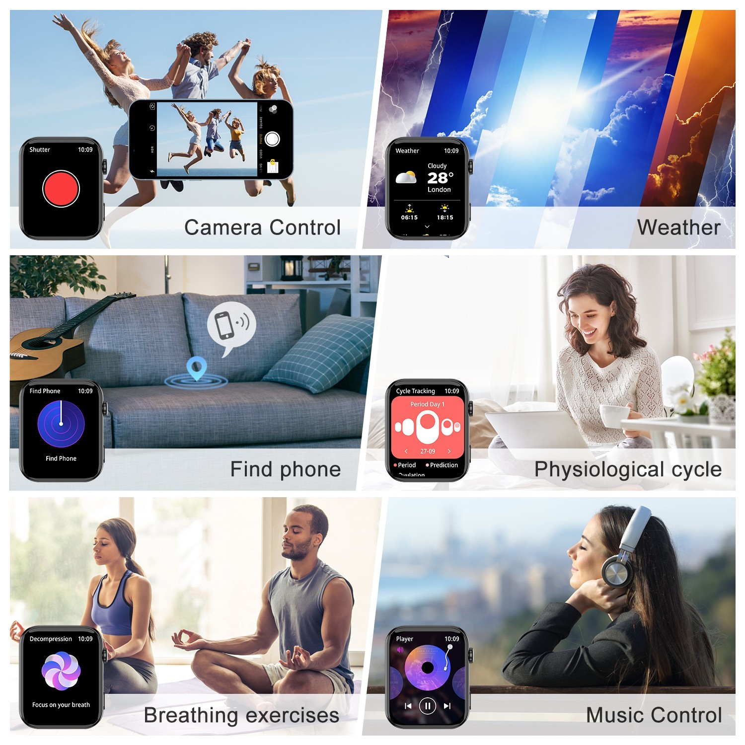 2026 Smart Watch For Men/Women, Waterproof Smartwatch Bluetooth iPhone Samsung