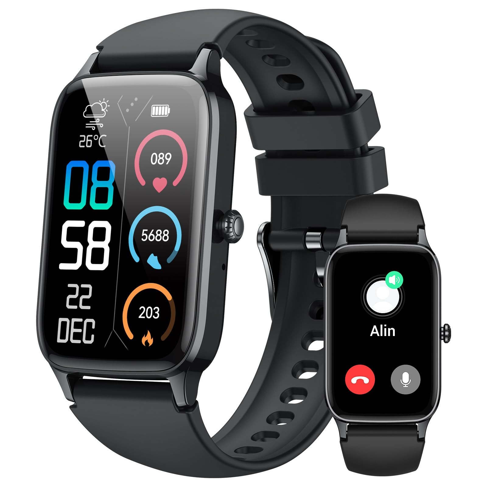 for Men , 1.57″ (Answer/Make ) , Fitness Tracker with 110+ Sport Modes, Heart…