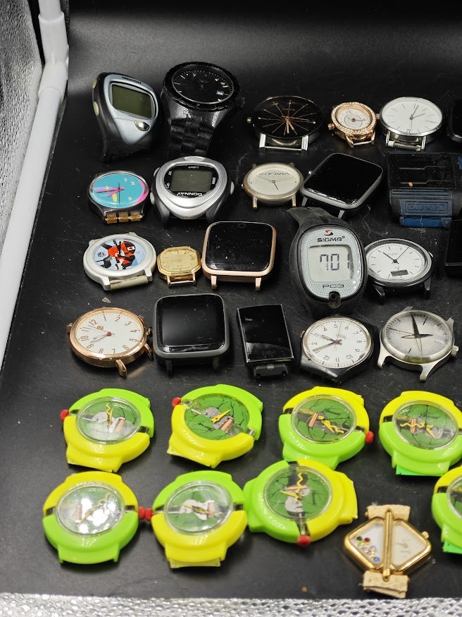 Lot of 56 Watch Cases – Mixed Brands, Used, Untested, Various Conditions