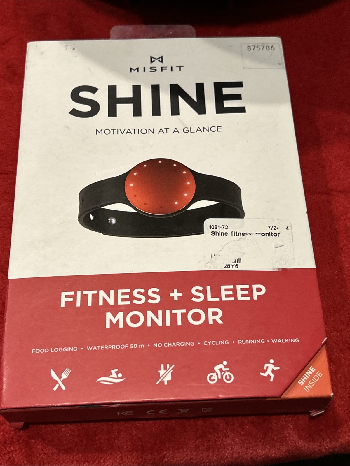 Misfit Shine Smart Watch Coca Cola Red Fitness Sleep Monitor Pedometer With Box