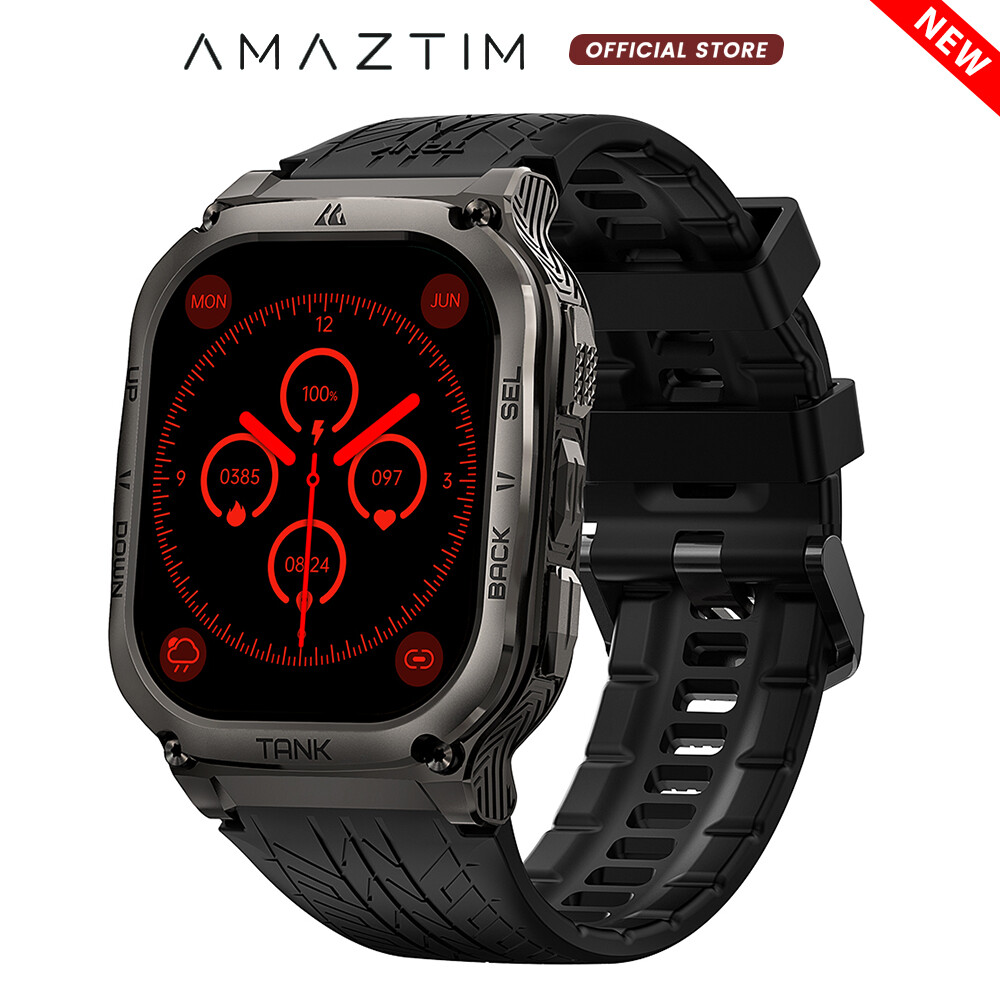 2024 AMAZTIM TANK M3 Smart Watch Men Smart Watches Women 480mAh Big Battery NEW