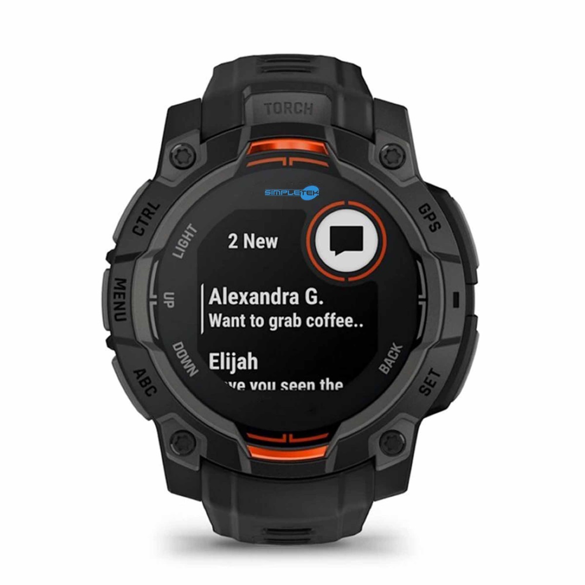 Instinct 3 45mm Solar GPS Smartwatch 10atm LED Flashlight 28 Days Black_