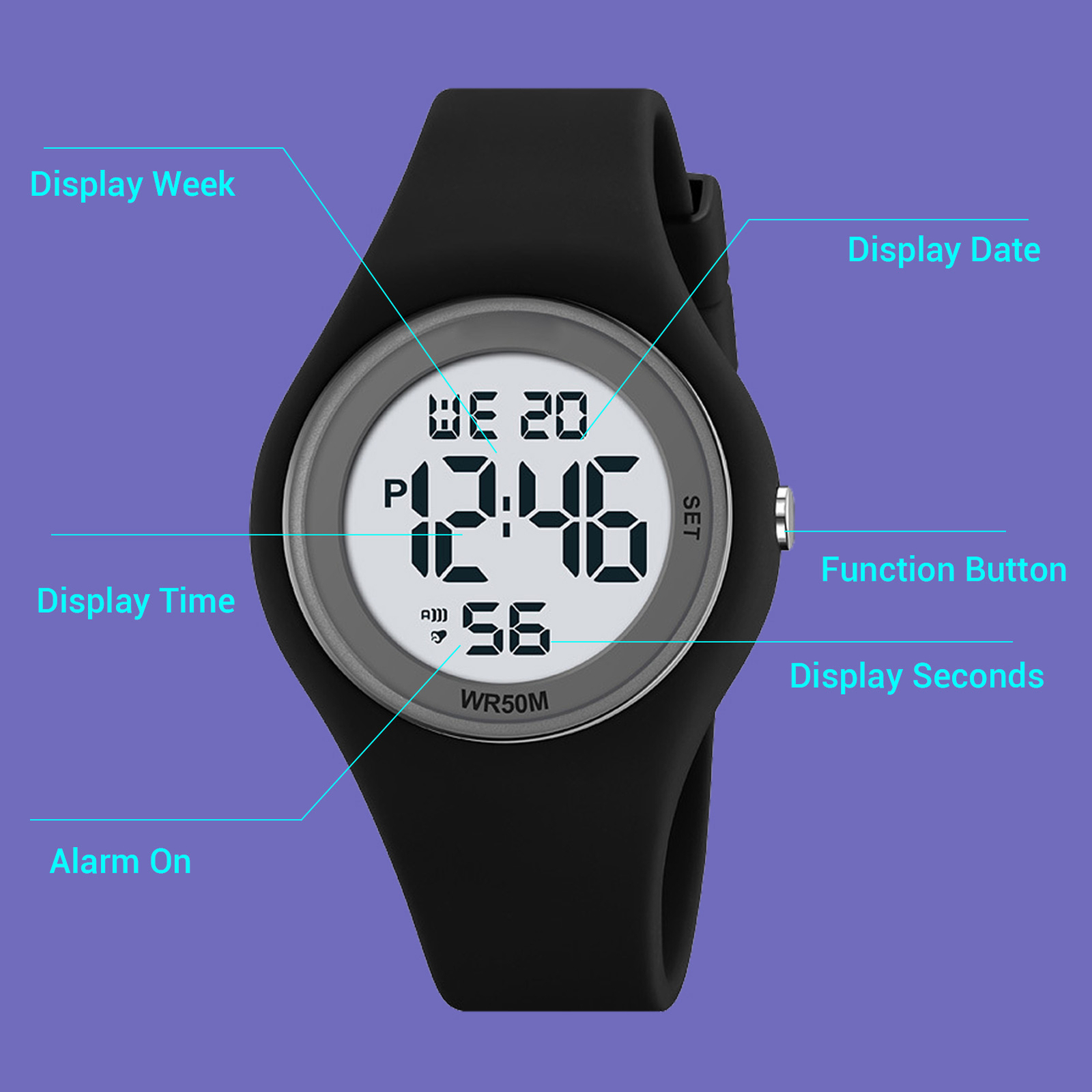 Kids Sports Watch Pedometer Kids Digital Watch For 5 To 15 Years Old Boys Gi NIC