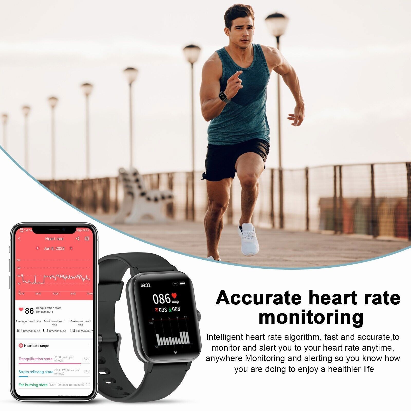 Smart Watch for Men Waterproof Smartwatch Bluetooth for iPhone Android Samsung