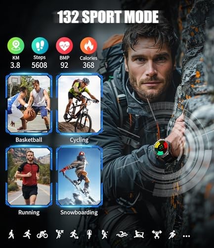 EF7 Smart Watch for Men(Answer/Make Call), 100+ Sports Modes Fitness EF7-C2-US
