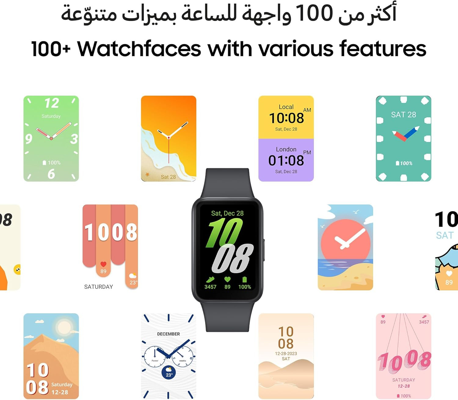 SAMSUNG Galaxy FIT 3 [2025, 40MM] 1.6″ AMOLED Display | IP68 Water Resistant | 1
