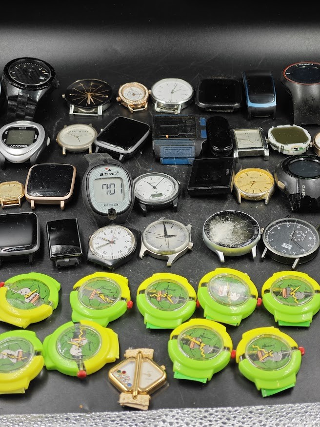 Lot of 56 Watch Cases – Mixed Brands, Used, Untested, Various Conditions