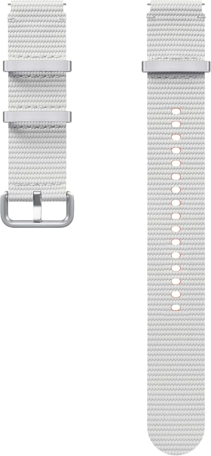 Medium/Large Nylon Band for Samsung Galaxy Watch 7, One-Click Attachment, Silver