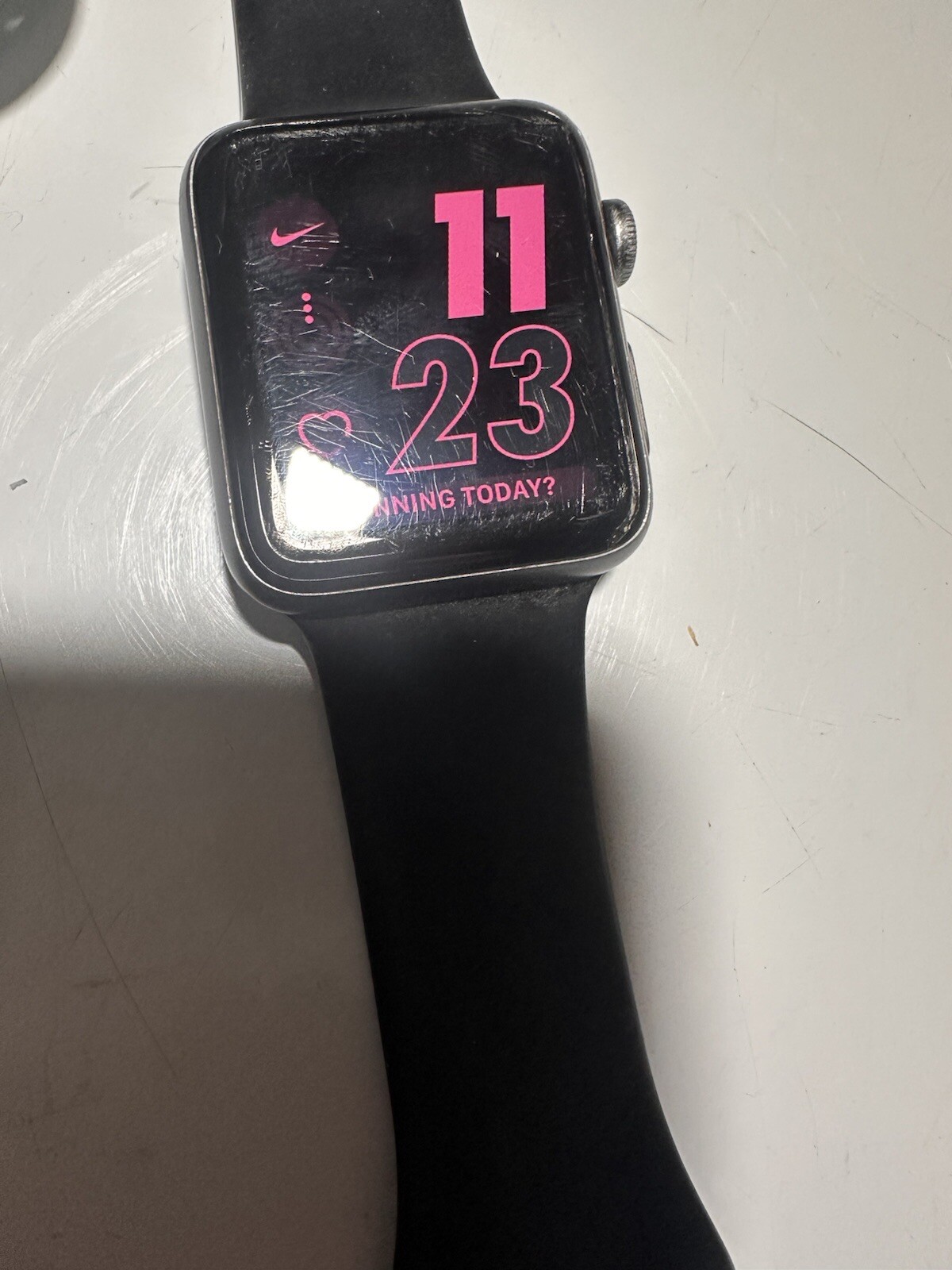 Genuine Apple Watch Series 2 42mm Nike + With Black Sport Band – Smartwatch