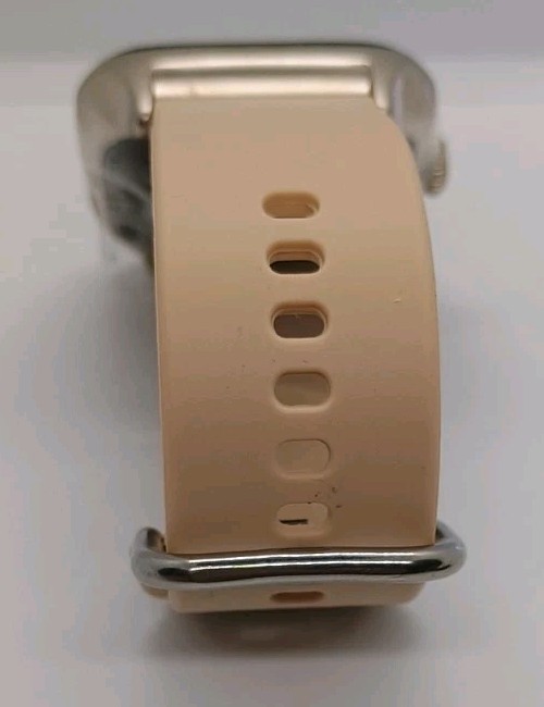 C20 Pro Smart Watch 45mm Gold Silicone Band Heart Rate Sleep Weather Music